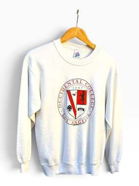 Vintage 80s Occidental College Los Angeles Crest Sweatshirt Jerzees USA M